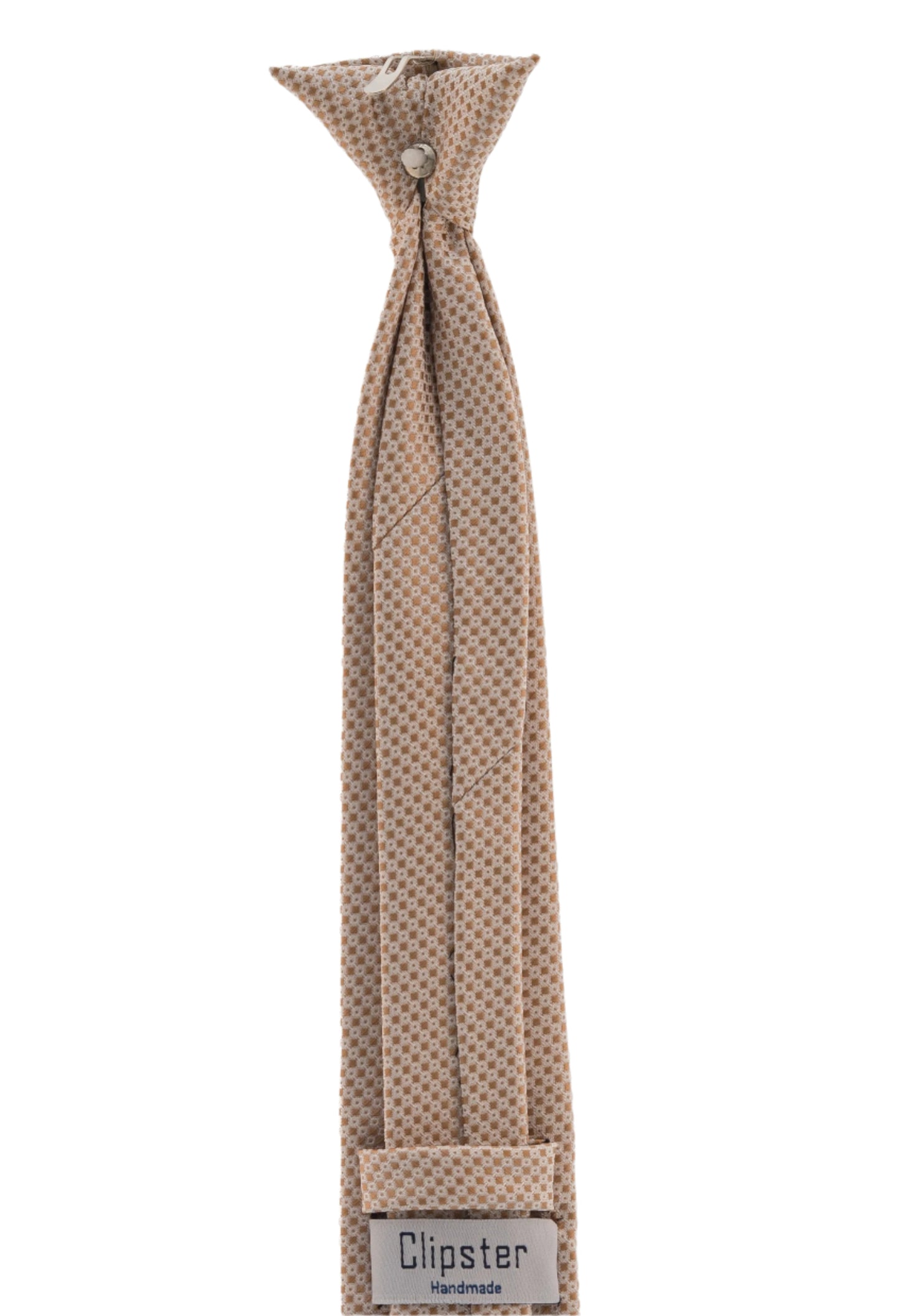 Beige Elegance Clip-On Tie