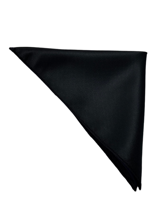 Black Textured Elegance Pocket Square