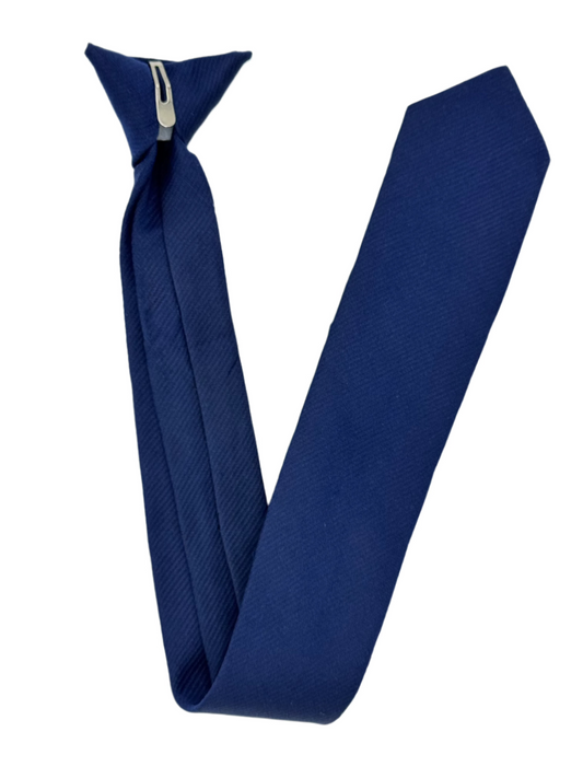 Navy Blue Clip-On Tie - 6 cm