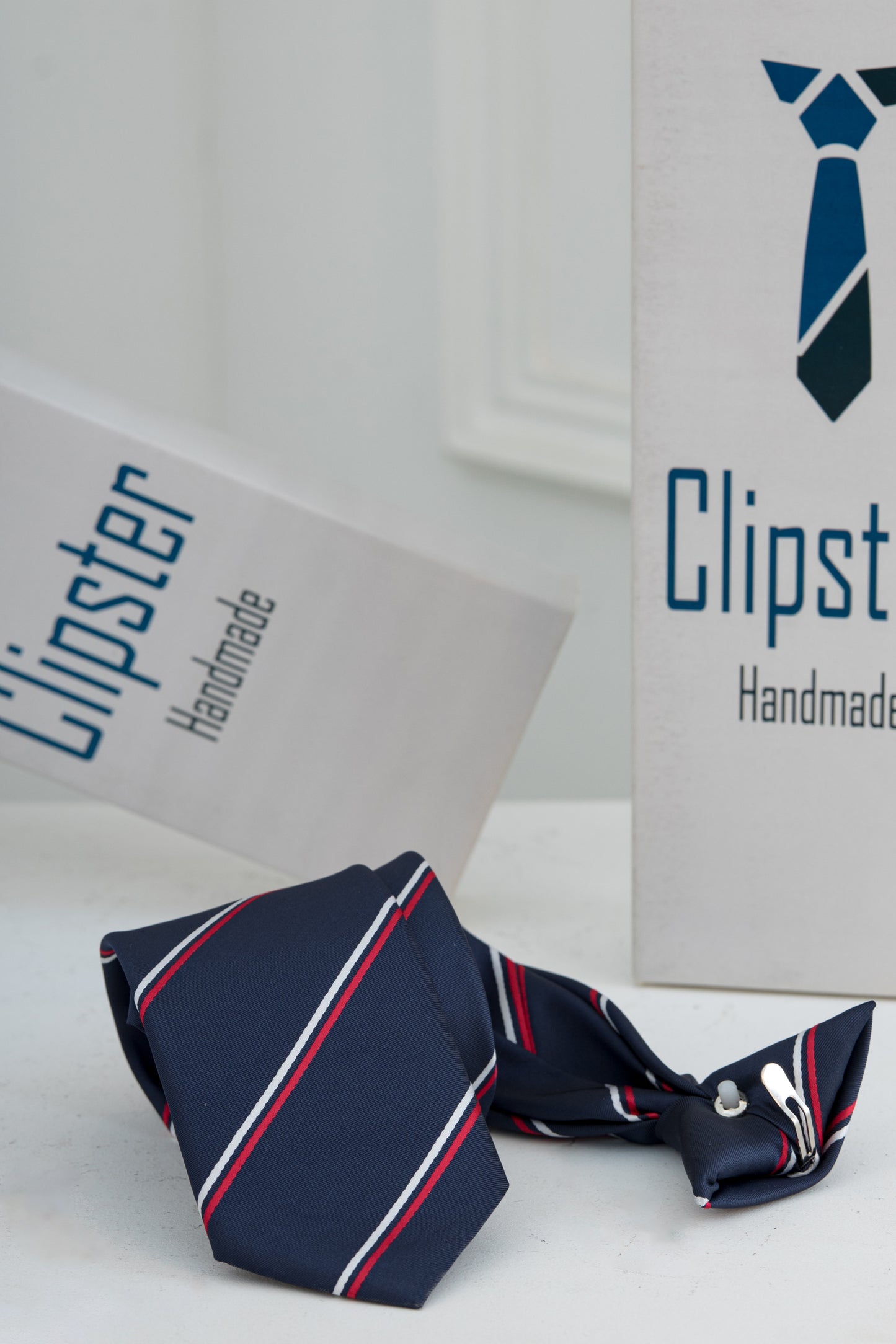 Navy Blue Striped Sophistication Set