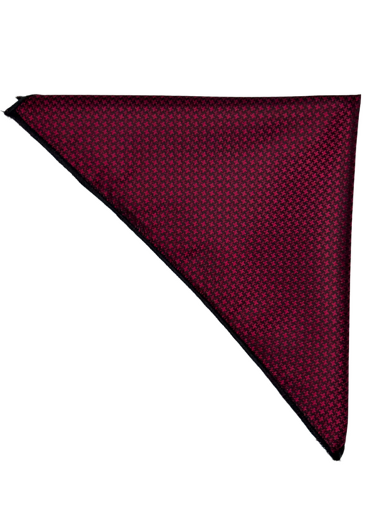 Red & Black Elegance Pocket Square