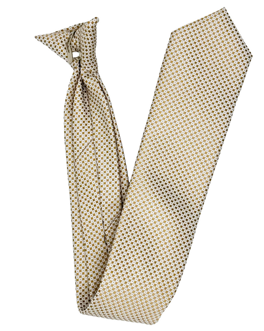 Beige Elegance Clip-On Tie