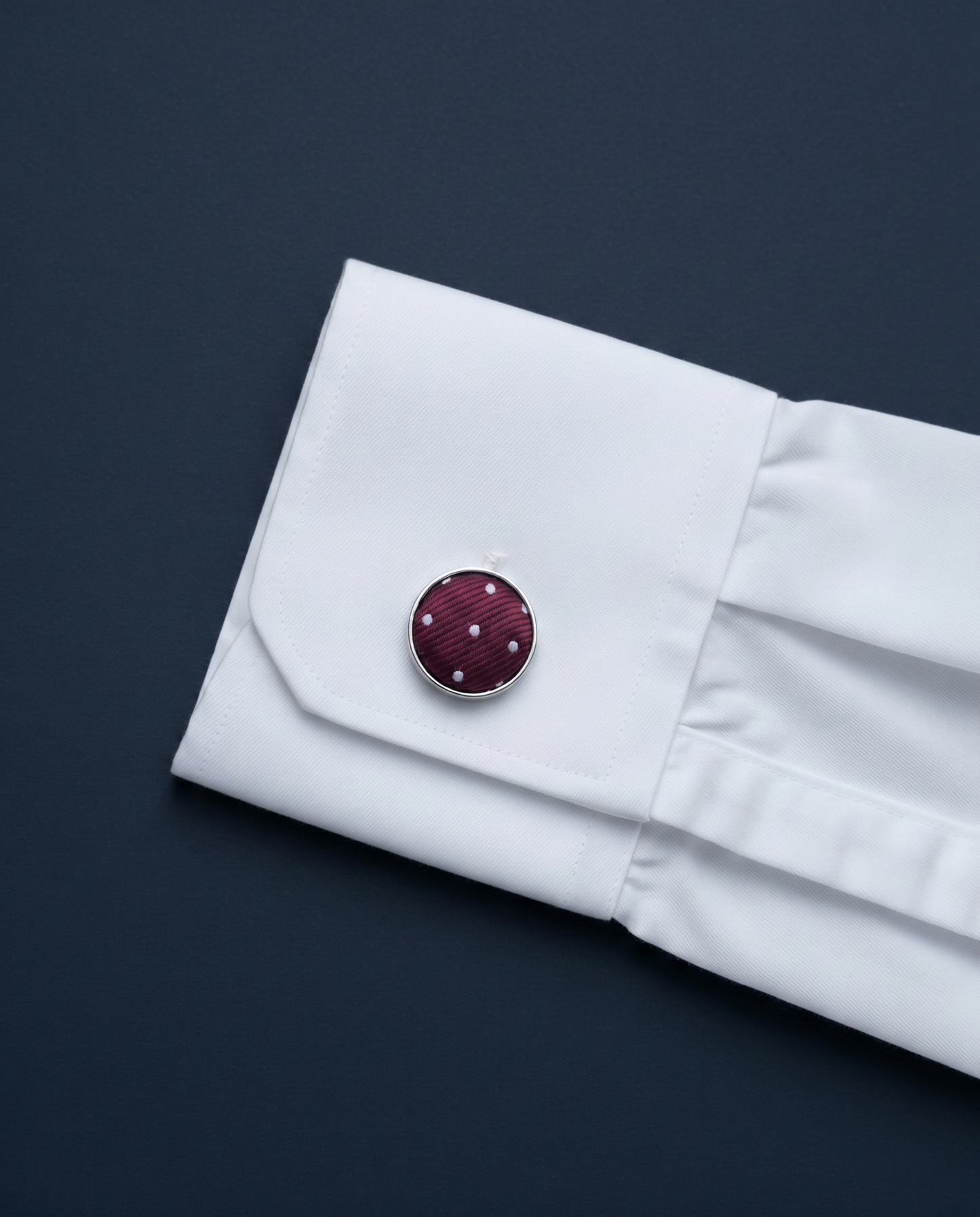 (3 Pcs. Set) Elegant Burgundy With Polka Dot