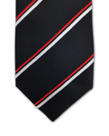 Black & Red Striped Clip-On Tie