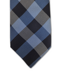 Blue & Navy Plaid Clip-On Tie
