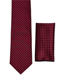 Elegant Burgundy With Polka Dot Set