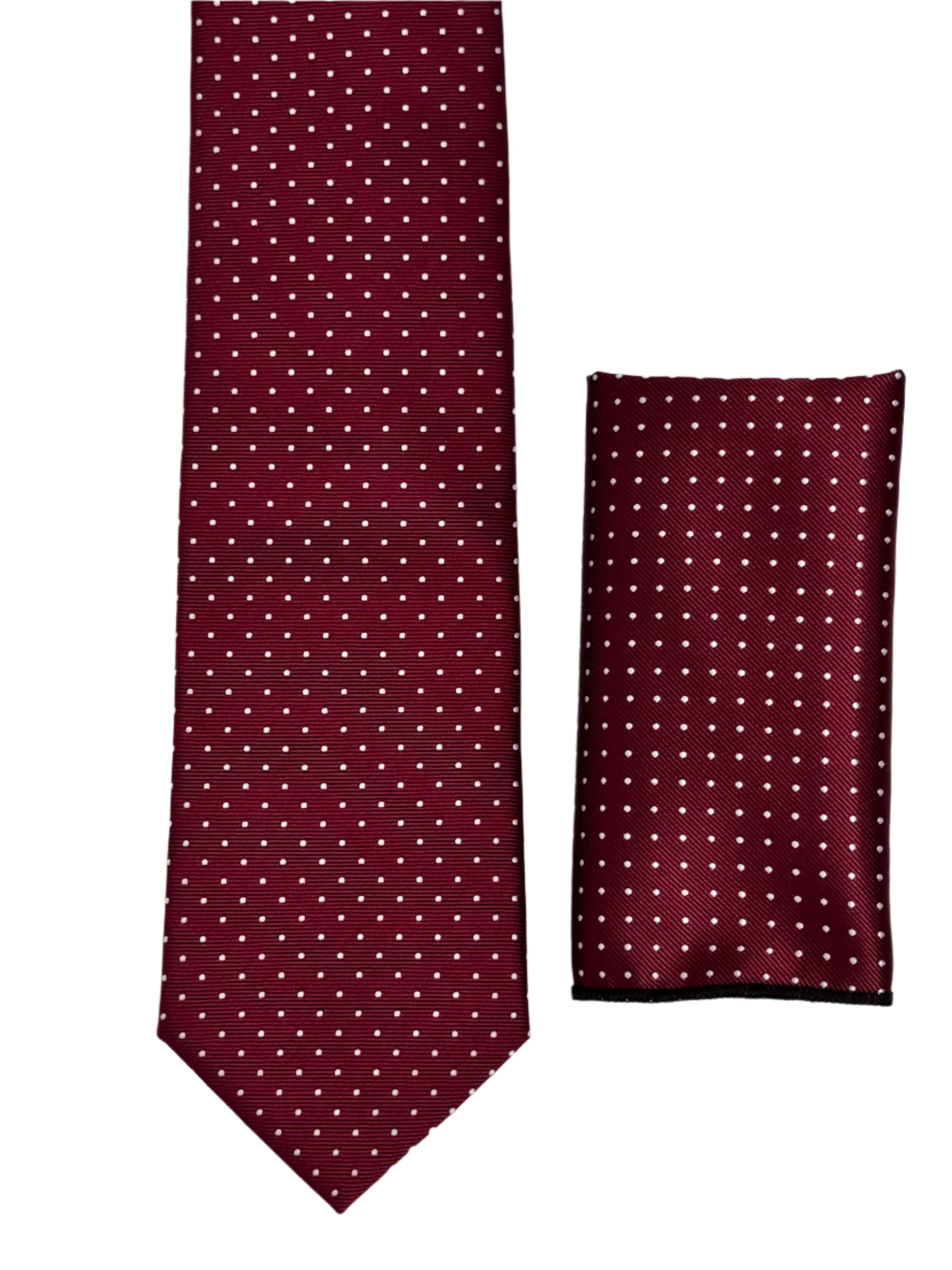 Elegant Burgundy With Polka Dot Set
