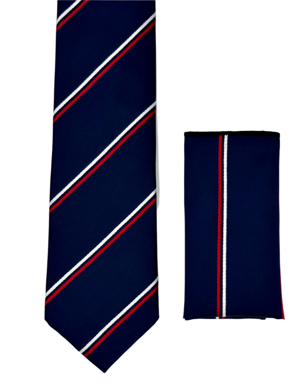 Navy Blue Striped Sophistication Set