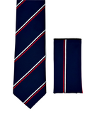 Navy Blue Striped Sophistication Set