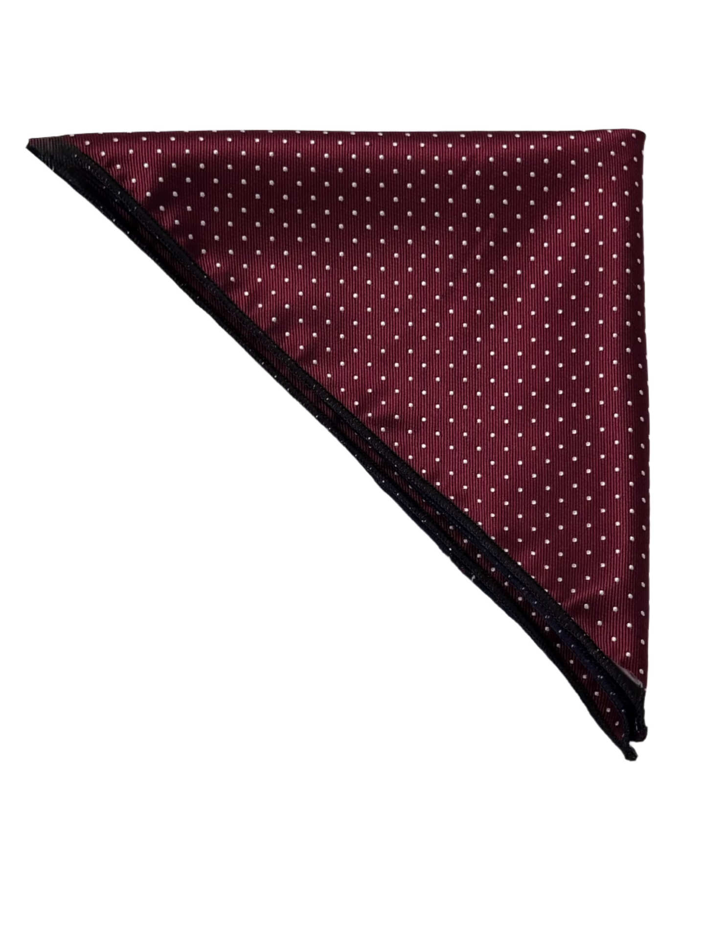 Burgundy Polka Dot Pocket Square