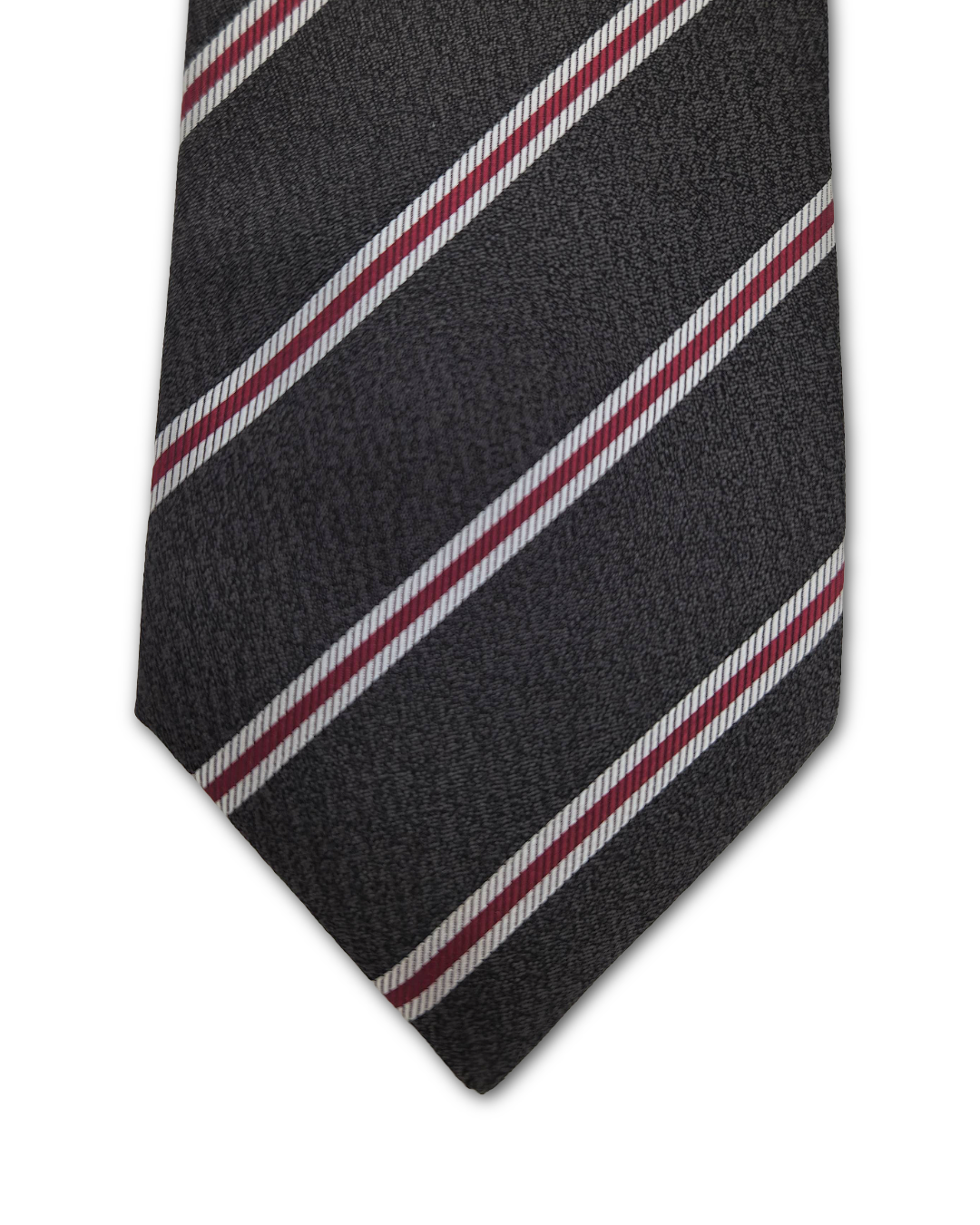 Charcoal & Red Clip-On Tie
