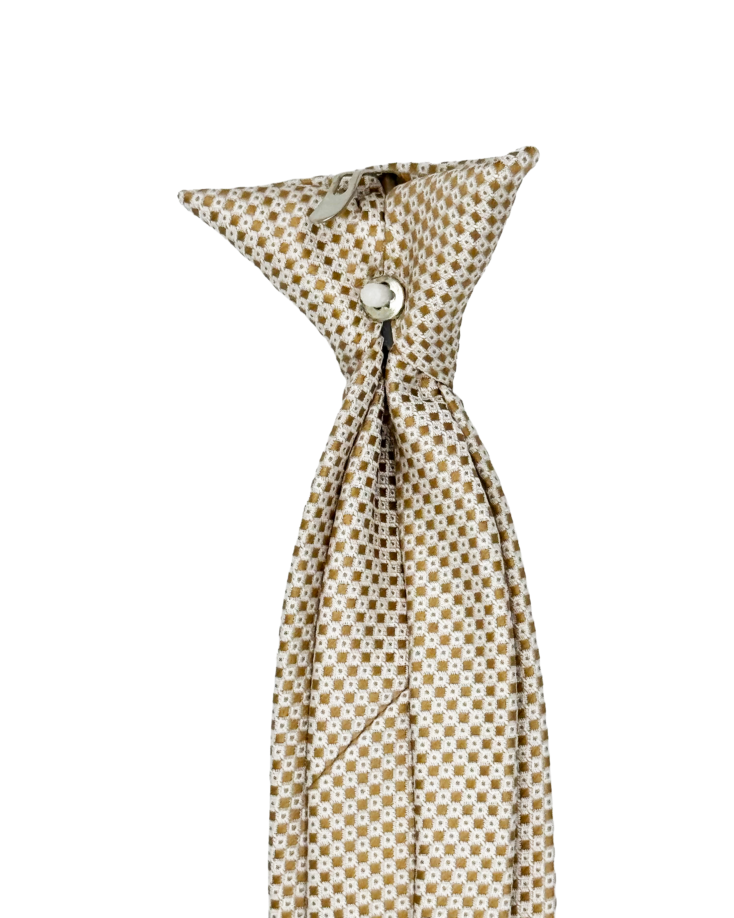 Beige Elegance Clip-On Tie