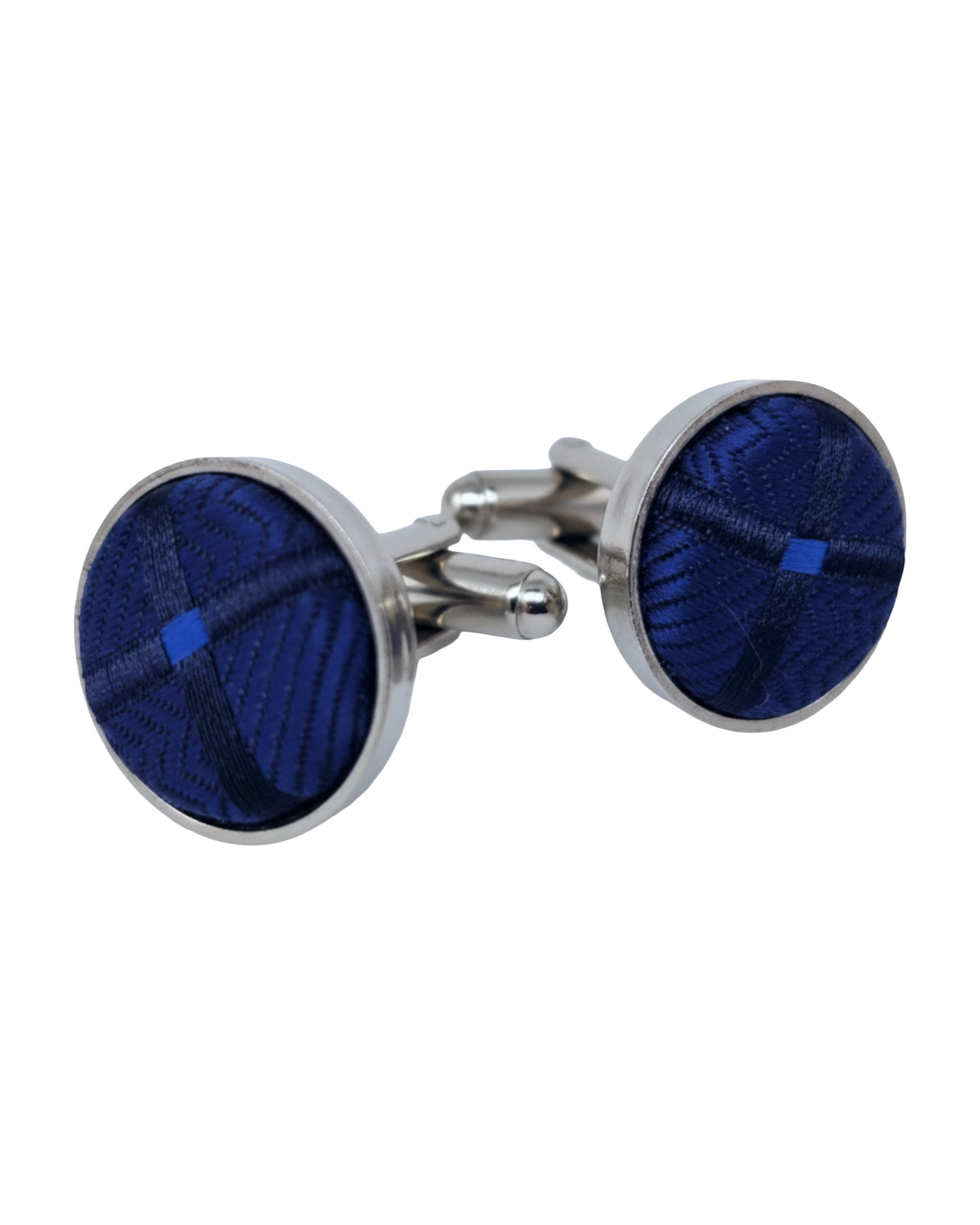 Navy Diamod Grid Cufflinks
