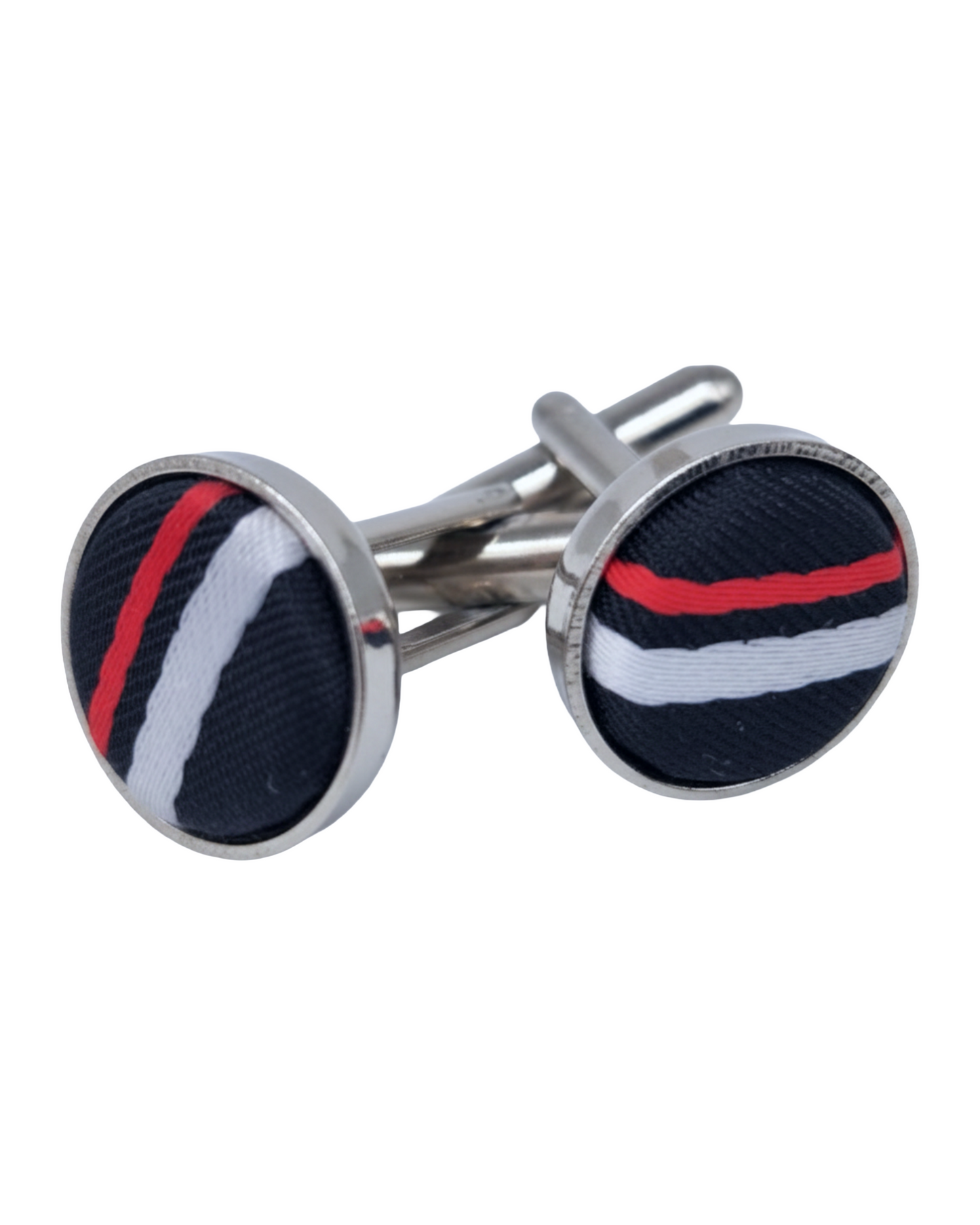 Navy Blue Stripped Sophistication Cufflinks