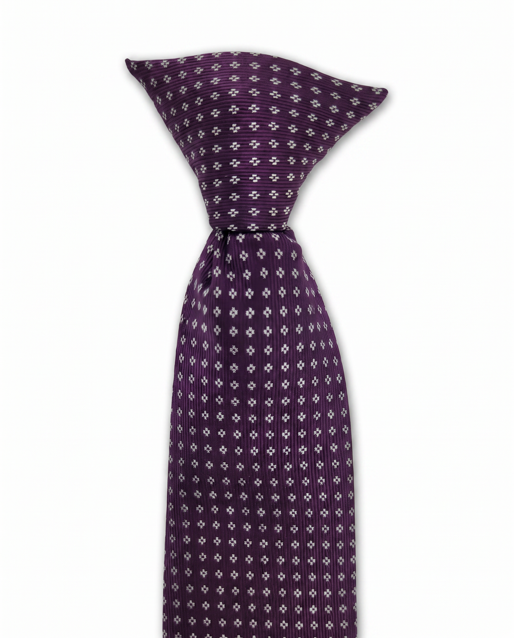 Purple Mini Floral Clip-On Tie