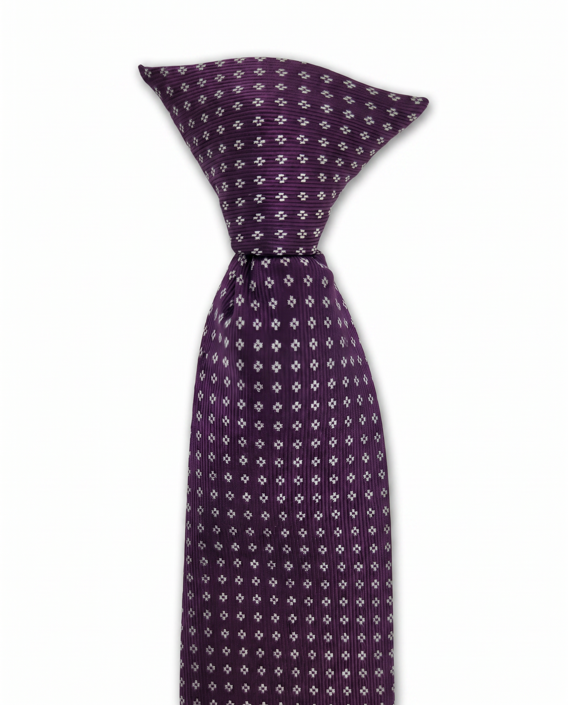 Purple Mini Floral Clip-On Tie