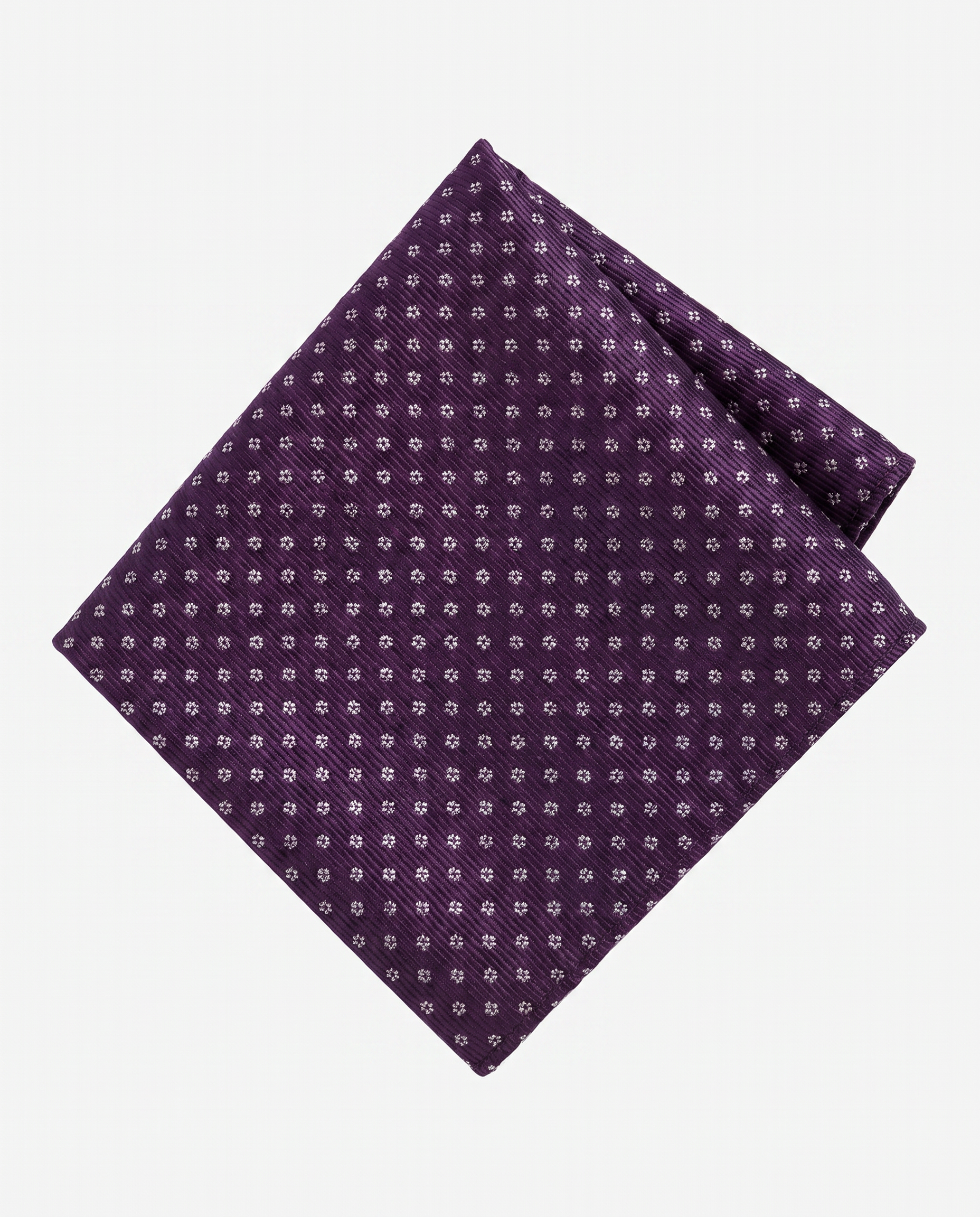Purple Mini Floral Pocket Square
