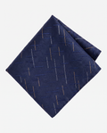 Navy and Gold Dashed Pocket Square