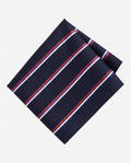 Black & Red Striped Pocket Square