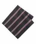 Charcoal & Red Pocket Square