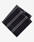 Black & White Stripe Pocket Square