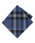 Blue & Navy Plaid Pocket Square