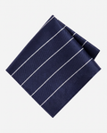 Navy & White Stripe Pocket Square
