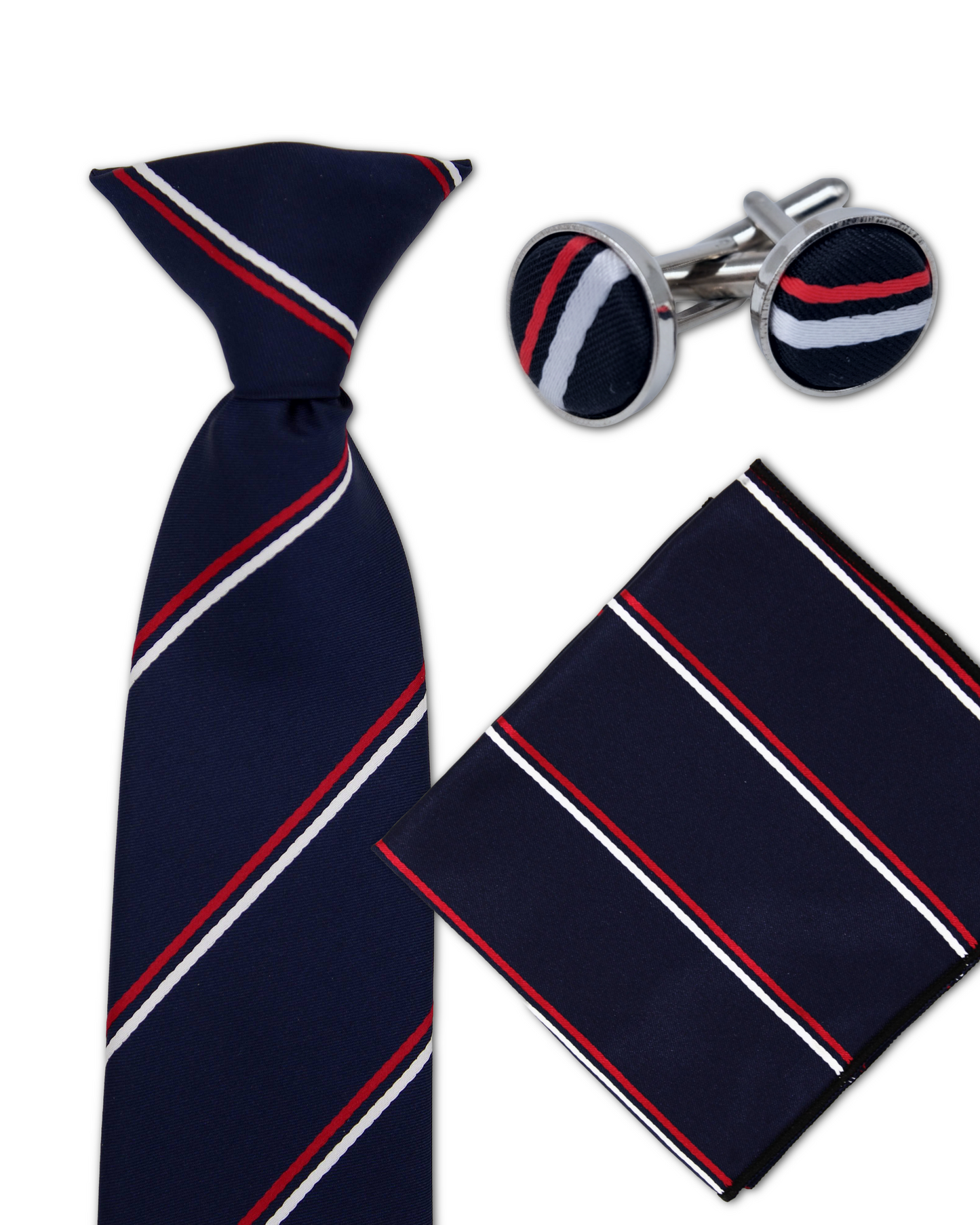 (3 Pcs. Set) Navy Blue Stripped Sophistication