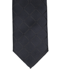 Elegant Black Checkered Clip-on Tie