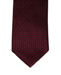 Dark Red & Black Geometric Clip-On Tie