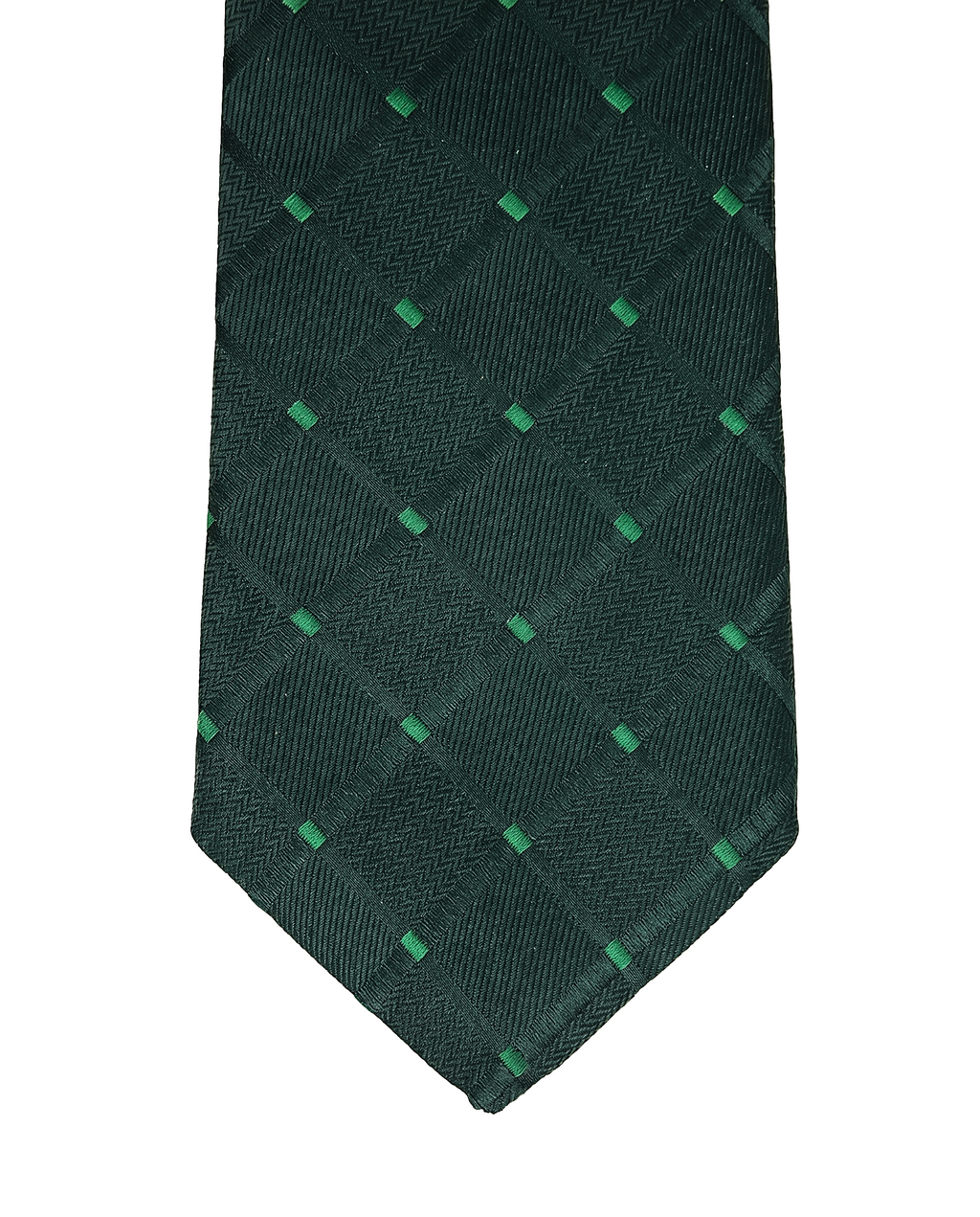 Teal Checkered Clip-On Tie