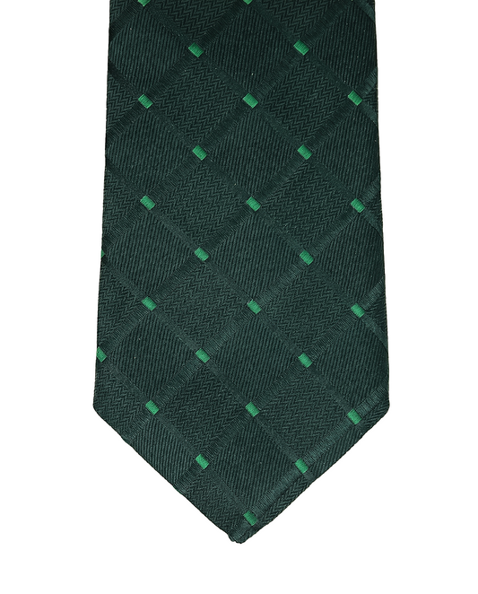 Teal Checkered Clip-On Tie